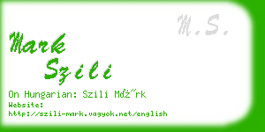 mark szili business card